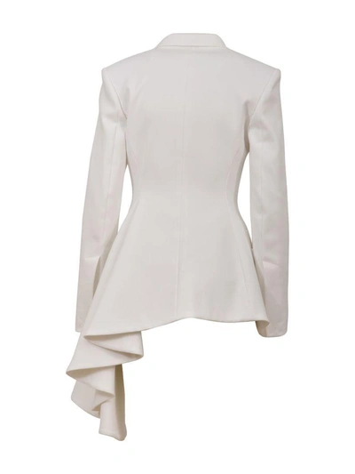 Shop Off-white Draped Blazer In White