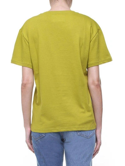 Shop Alberta Ferretti 'it's A Wonderful Day'-print Cotton-jersey T-shirt In Verde