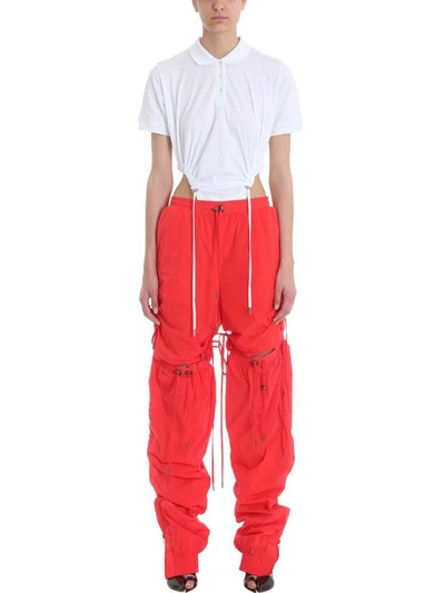 Shop Y/project Drawstring Detail Track Trousers In Red