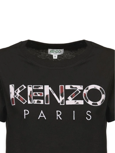 Shop Kenzo Logo Print T-shirt In Nero Multicolor