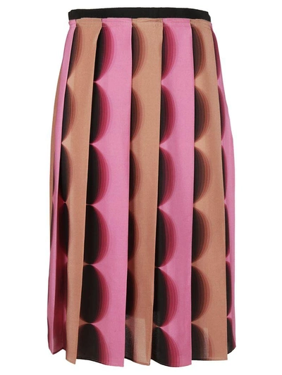 Shop Marco De Vincenzo Pleated A-line Skirt In Rosa Antico Bubble
