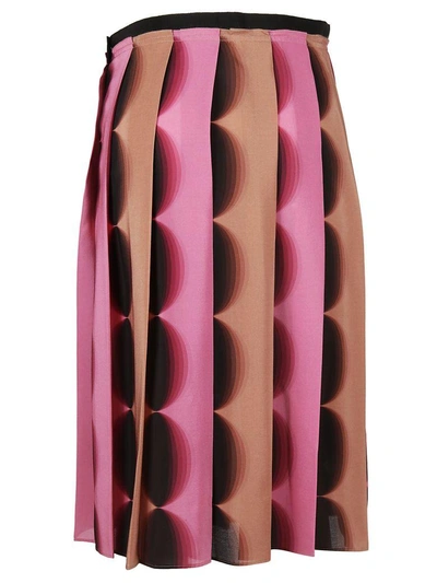 Shop Marco De Vincenzo Pleated A-line Skirt In Rosa Antico Bubble