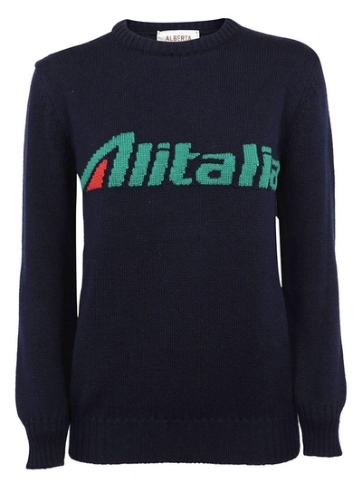 Shop Alberta Ferretti Alitalia Intarsia Sweater