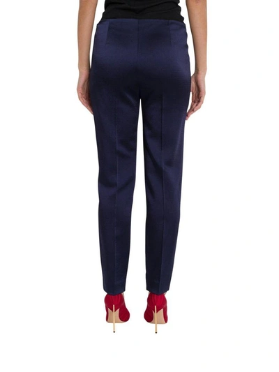 Shop M Missoni Straight-cut Trousers In Blu