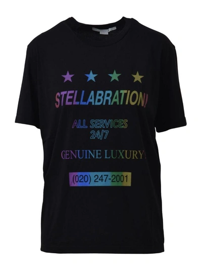 Shop Stella Mccartney Black Stellabration T-shirt