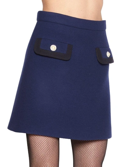 Shop Miu Miu Skirt In Blue