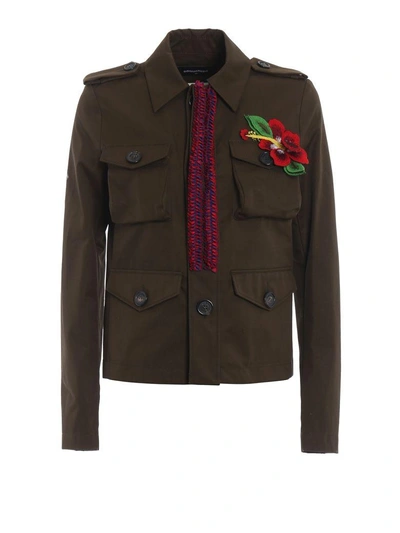 Shop Dsquared2 50s Scout Jacket In Dark Green