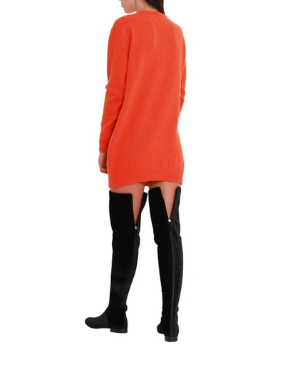 Shop Alberta Ferretti Rainbow Week Mini Dress With 'thursday' Intarsia In Arancio