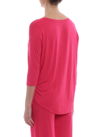 Shop Majestic Long-sleeved Top In Pink