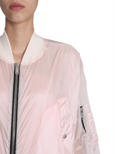 Shop Ben Taverniti Unravel Project Bomber Jacket In Technical Fabric In Rosa