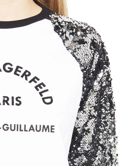 Shop Karl Lagerfeld Sweatshirt In Black & White