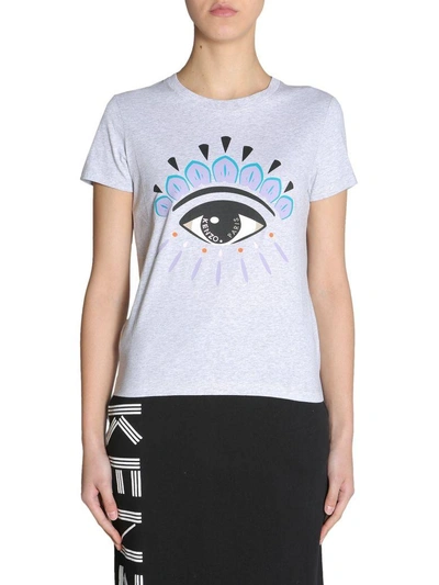 Shop Kenzo Eye Printed T-shirt In Grigio