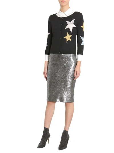 Shop Boutique Moschino Pencil Skirt In Argento