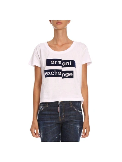 Shop Armani Collezioni Armani Exchange T-shirt T-shirt Women Armani Exchange In White