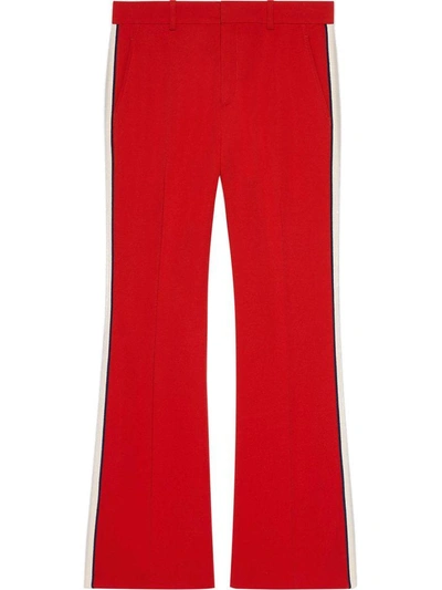 Shop Gucci Bootcut Trousers In Flame