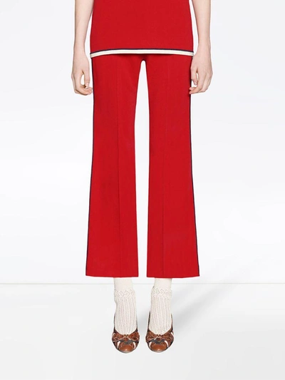 Shop Gucci Bootcut Trousers In Flame