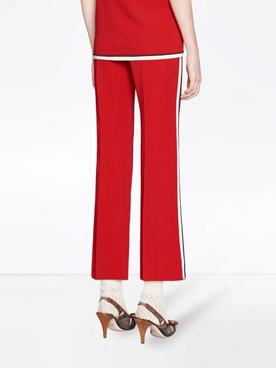 Shop Gucci Bootcut Trousers In Flame