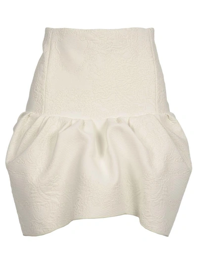 Shop Chloé Chloe Mini Baloon Skirt In White