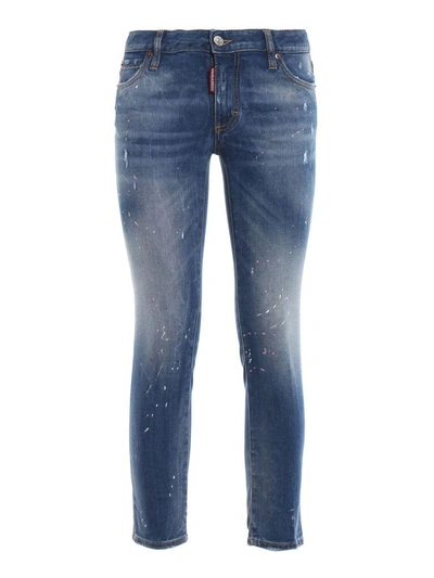 Shop Dsquared2 Twiggy Jeans In Blue