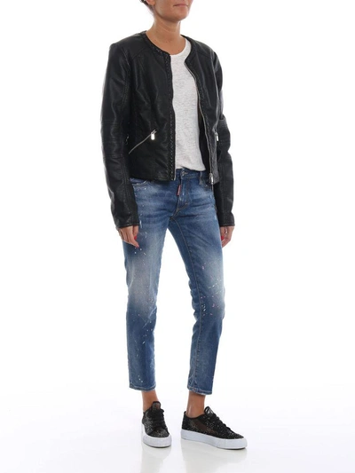 Shop Dsquared2 Twiggy Jeans In Blue