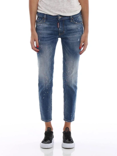 Shop Dsquared2 Twiggy Jeans In Blue