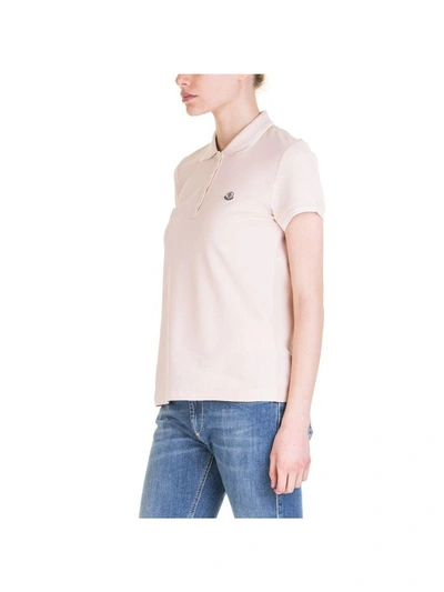 Shop Moncler Polo Shirt In Pink