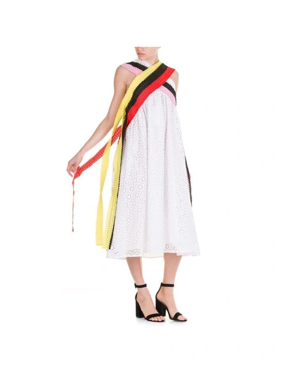 Shop Msgm Dress In White