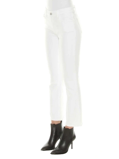 Shop J Brand Selena Cropped Jeans In Bianco