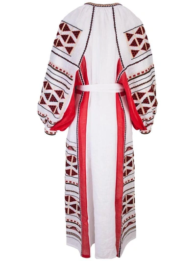 Shop Vita Kin Dress In Bianco Rosso