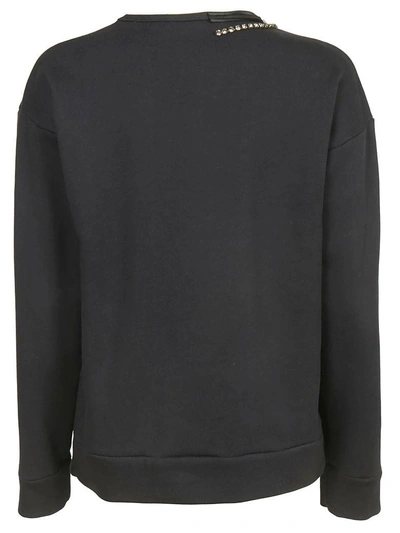 Shop N°21 Embellished Sweatshirt In Nero