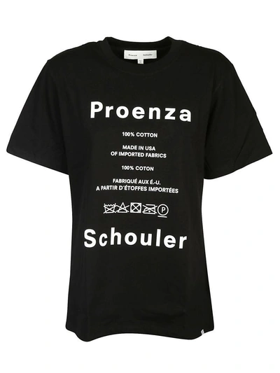 Shop Proenza Schouler Printed T-shirt In Black/white Care Label