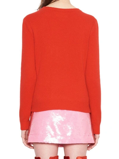Shop Alberta Ferretti 'raimbow Week' Sweater In Red