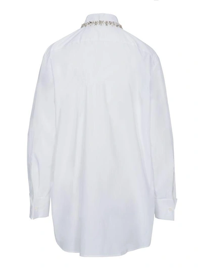 Shop Prada Camicia Strass In White