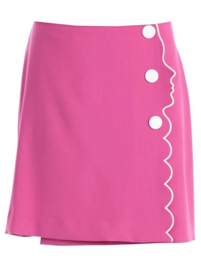 Shop Vivetta Pencil Skirt In Raspberry