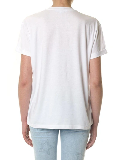 Shop Stella Mccartney All Is Love White & Blue Cotton T-shirt In White/blu