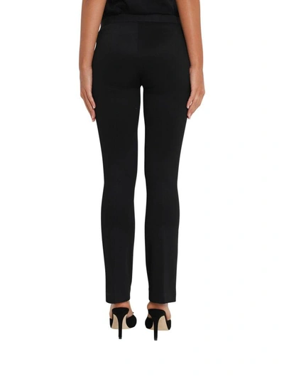 Shop Helmut Lang Flared Cropped Trousers With Central Seam In Nero