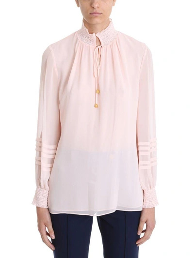 Shop Tory Burch Haley Blouse In Rose-pink