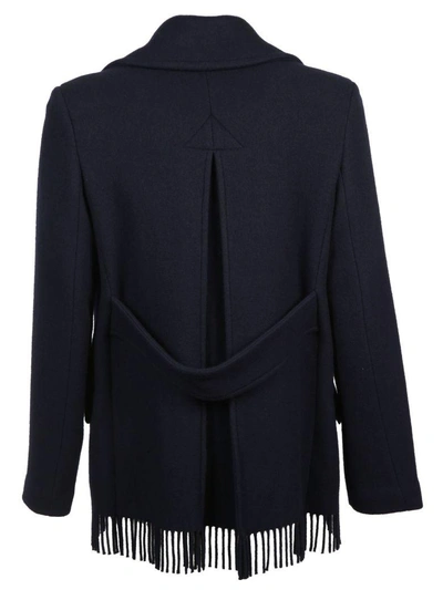 Shop Golden Goose Double Breasted Blazer In Navy