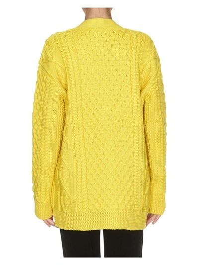 Shop Marc Jacobs Cable Knit Cardigan In Yellow