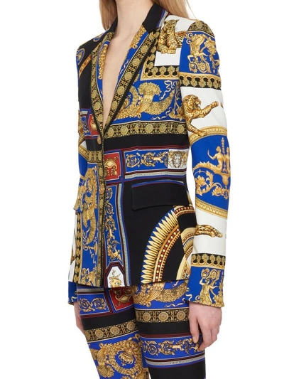 Shop Versace 'barocco' Jacket In Multicolor