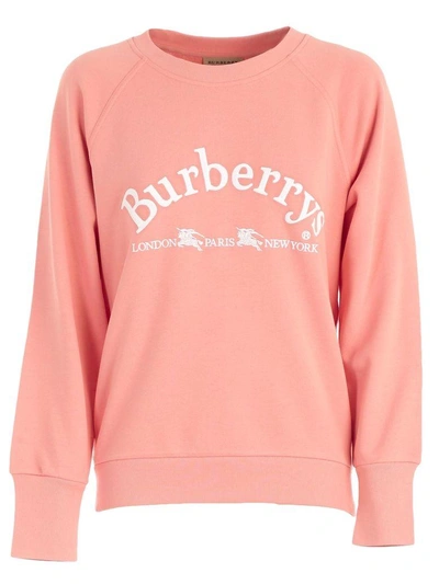 Shop Burberry Archive Logo Sweatshirt In Apale Apricot