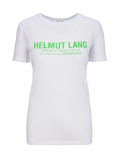 Shop Helmut Lang T-shirt In Bianco Verde