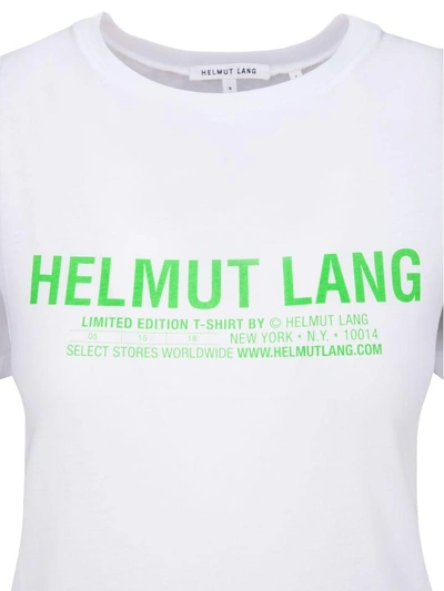 Shop Helmut Lang T-shirt In Bianco Verde