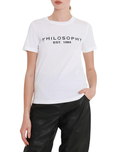 Shop Philosophy Di Lorenzo Serafini Logo T-shirt In Bianco