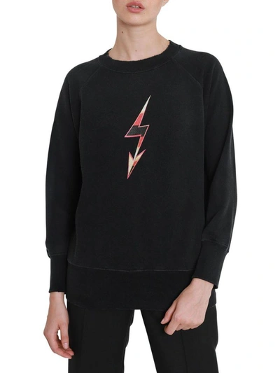 Shop Givenchy Lightining Swreatshirt In Nero