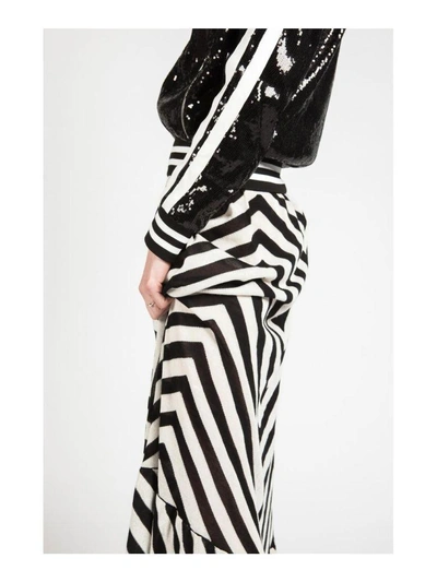 Shop Laneus Striped Jacquard Skirt In Multicolor
