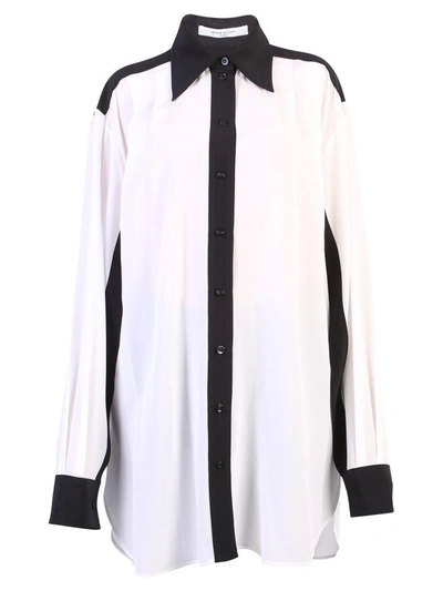 Shop Givenchy White Contrast Piping Shirt
