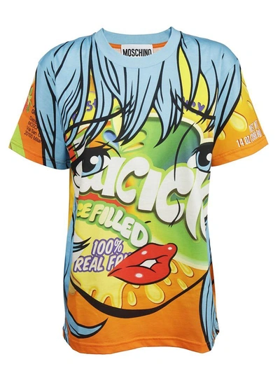 Shop Moschino Printed Shirt In Multicolor