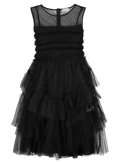 Shop Red Valentino Flounced Tulle Dress In 0no