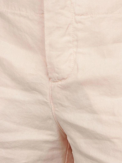 Shop Aspesi Linen Shorts In Pink